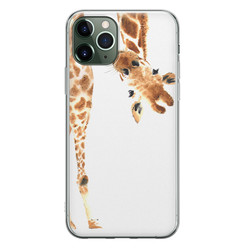 Leuke Telefoonhoesjes iPhone 11 Pro siliconen hoesje - Giraffe