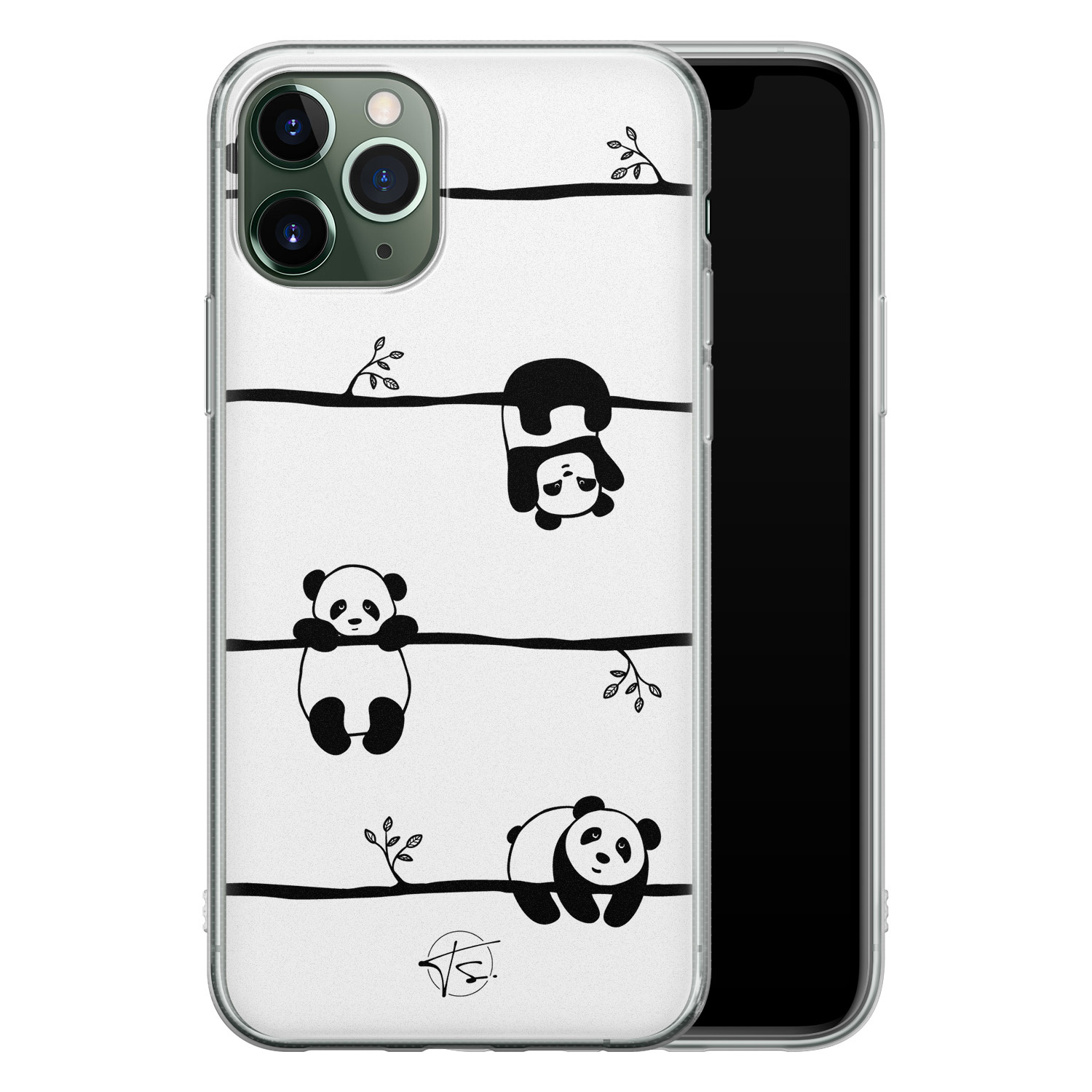 Telefoonhoesje Store iPhone 11 Pro siliconen hoesje - Panda