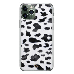 Telefoonhoesje Store iPhone 11 Pro siliconen hoesje - Koeienprint