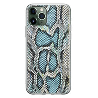 ELLECHIQ iPhone 11 Pro siliconen hoesje - Baby Snake blue