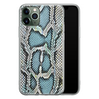 ELLECHIQ iPhone 11 Pro siliconen hoesje - Baby Snake blue