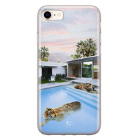 ELLECHIQ iPhone 8/7 siliconen hoesje - Tiger pool