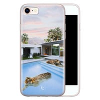 ELLECHIQ iPhone 8/7 siliconen hoesje - Tiger pool