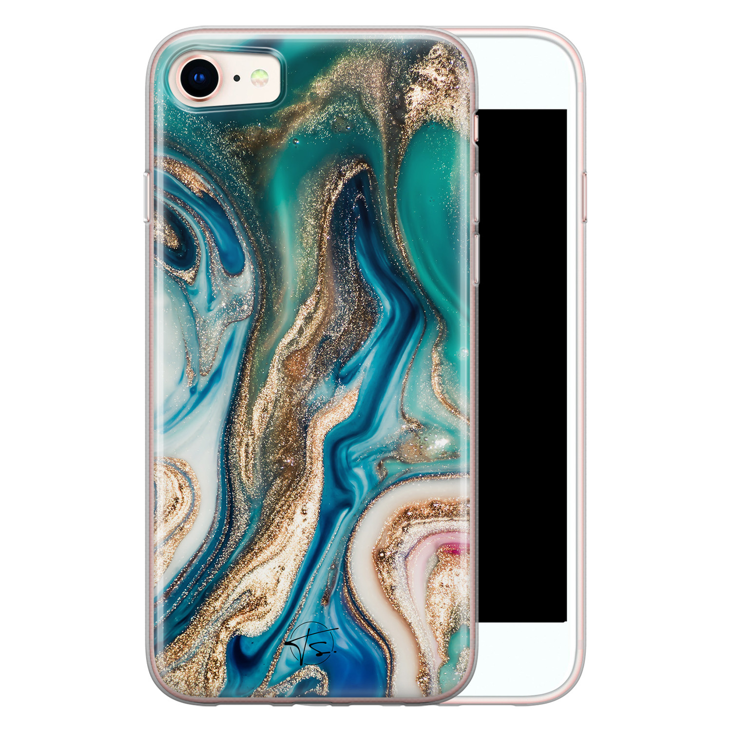 Telefoonhoesje Store iPhone 8/7 siliconen hoesje - Magic marble