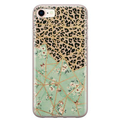 Leuke Telefoonhoesjes iPhone 8/7 siliconen hoesje - Leo Flower