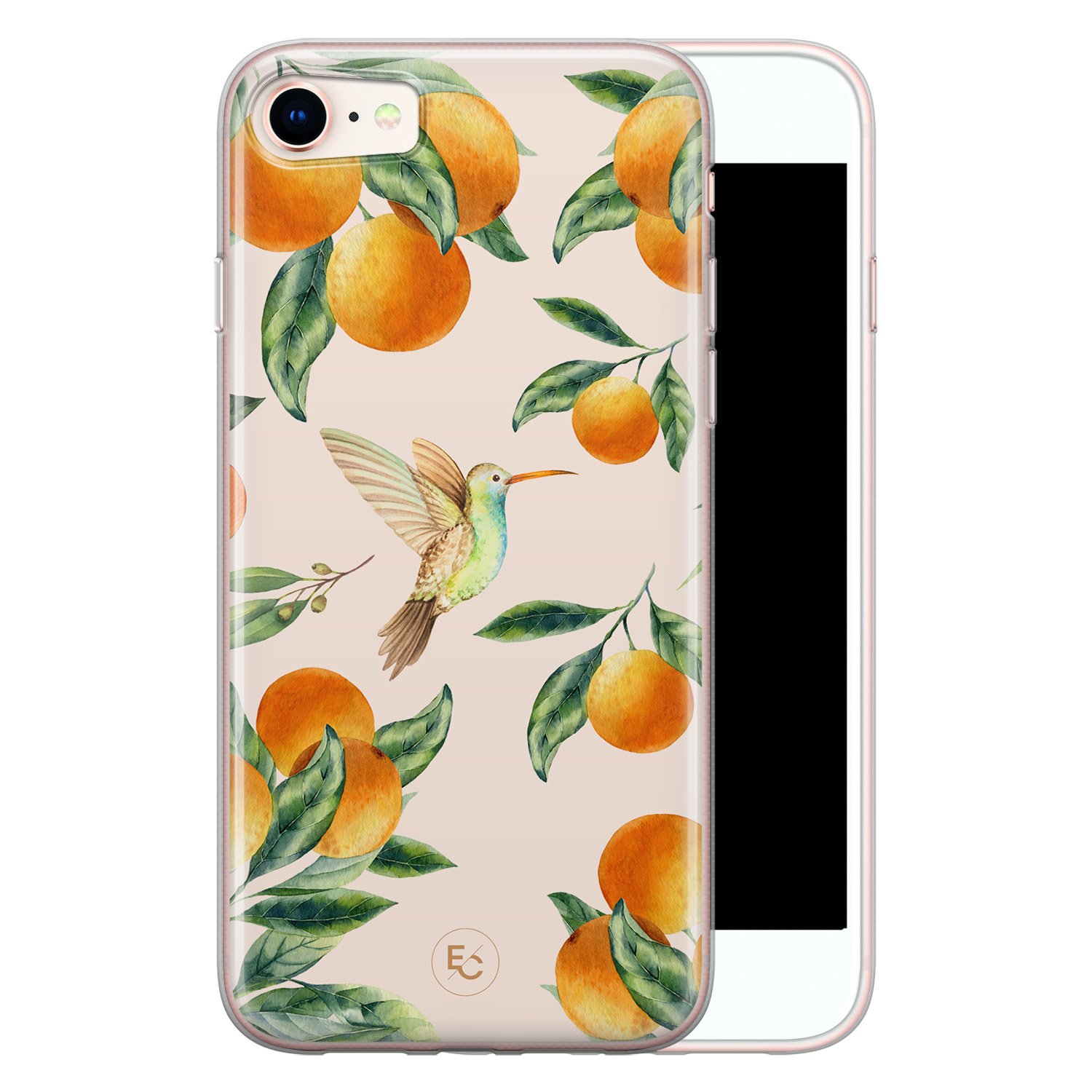 ELLECHIQ iPhone 8/7 siliconen hoesje - Tropical Lemonade