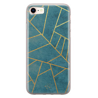Telefoonhoesje Store iPhone 8/7 siliconen hoesje - Abstract blauw