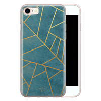 Telefoonhoesje Store iPhone 8/7 siliconen hoesje - Abstract blauw