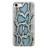 ELLECHIQ iPhone 8/7 siliconen hoesje - Baby Snake blue
