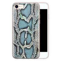 ELLECHIQ iPhone 8/7 siliconen hoesje - Baby Snake blue