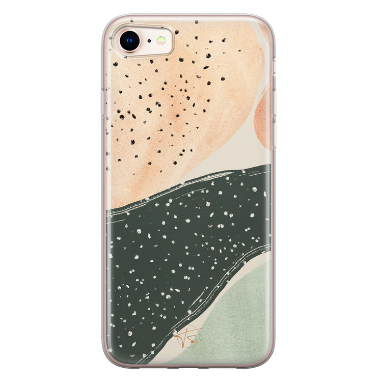 Telefoonhoesje Store iPhone 8/7 siliconen hoesje - Abstract peach