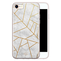 Telefoonhoesje Store iPhone 8/7 siliconen hoesje - Geometrisch marmer