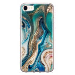 Telefoonhoesje Store iPhone SE 2020 siliconen hoesje - Magic marble