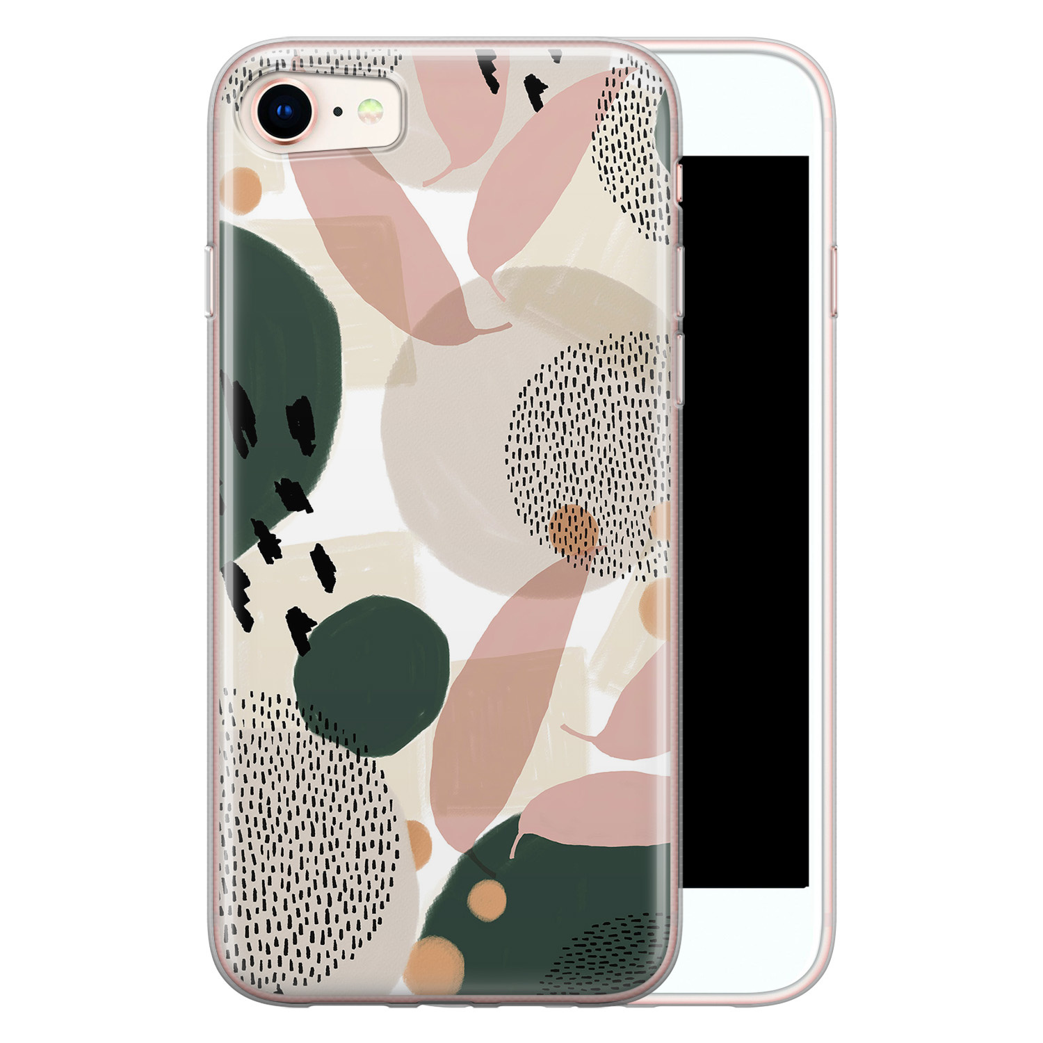 Leuke Telefoonhoesjes iPhone SE 2020 siliconen hoesje - Abstract