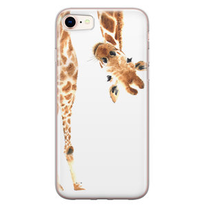 Leuke Telefoonhoesjes iPhone SE 2020 siliconen hoesje - Giraffe