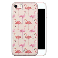 Telefoonhoesje Store iPhone SE 2020 siliconen hoesje - Flamingo