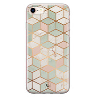 ELLECHIQ iPhone SE 2020 siliconen hoesje - Pastel Kubus
