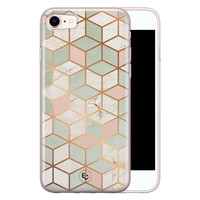 ELLECHIQ iPhone SE 2020 siliconen hoesje - Pastel Kubus