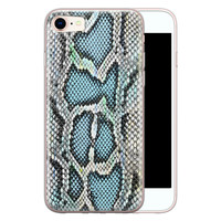 ELLECHIQ iPhone SE 2020 siliconen hoesje - Baby Snake blue