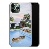 ELLECHIQ iPhone 11 Pro Max siliconen hoesje - Tiger pool