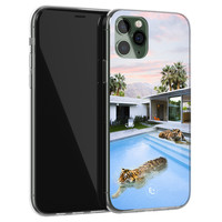 ELLECHIQ iPhone 11 Pro Max siliconen hoesje - Tiger pool