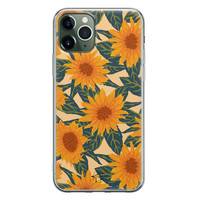 Telefoonhoesje Store iPhone 11 Pro Max siliconen hoesje - Zonnebloemen