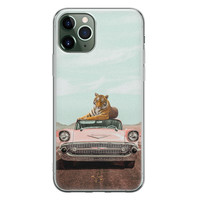ELLECHIQ iPhone 11 Pro Max siliconen hoesje - Chill tijger