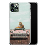 ELLECHIQ iPhone 11 Pro Max siliconen hoesje - Chill tijger
