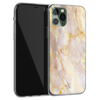 ELLECHIQ iPhone 11 Pro Max siliconen hoesje - Stay Golden Marble