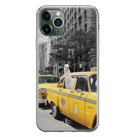 ELLECHIQ iPhone 11 Pro Max siliconen hoesje - Lama in taxi