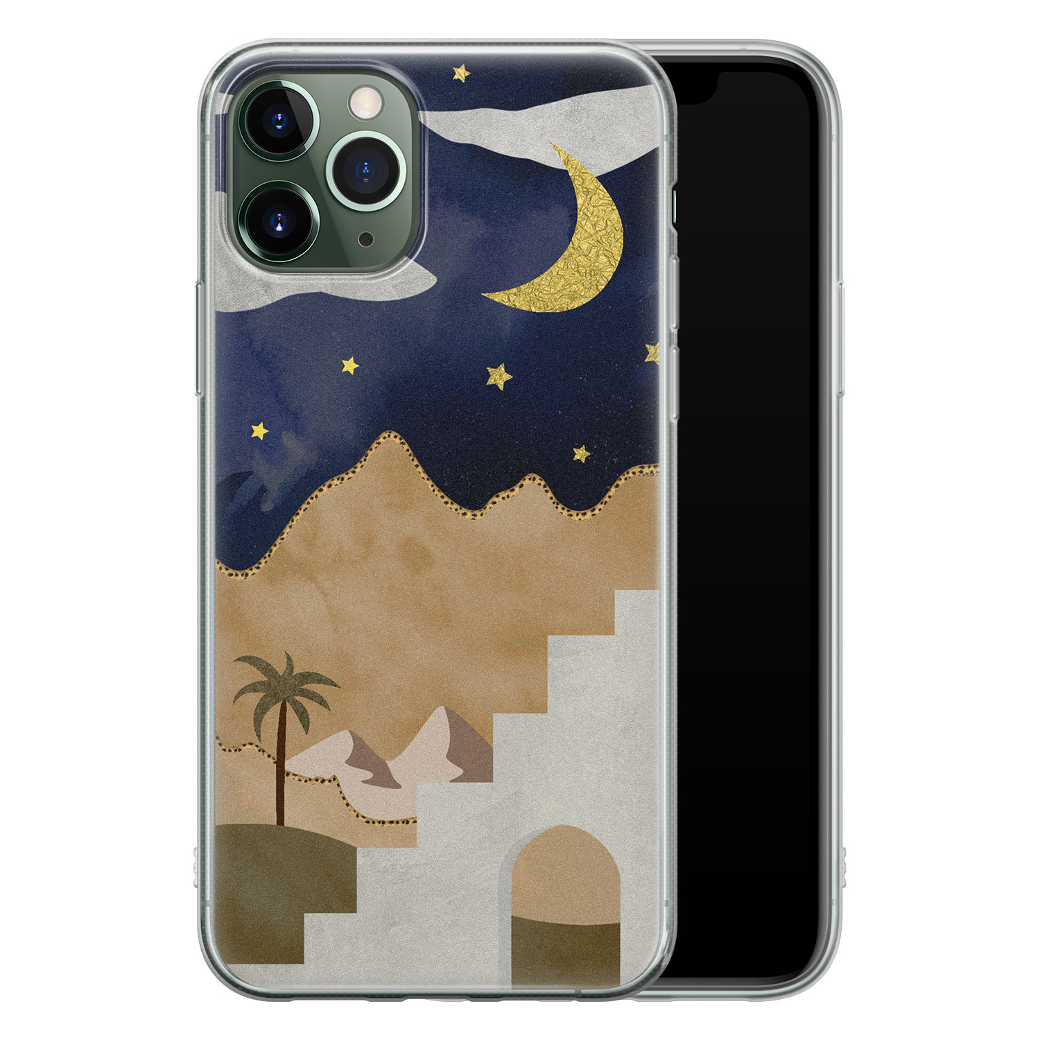 Leuke Telefoonhoesjes iPhone 11 Pro Max siliconen hoesje - Woestijn