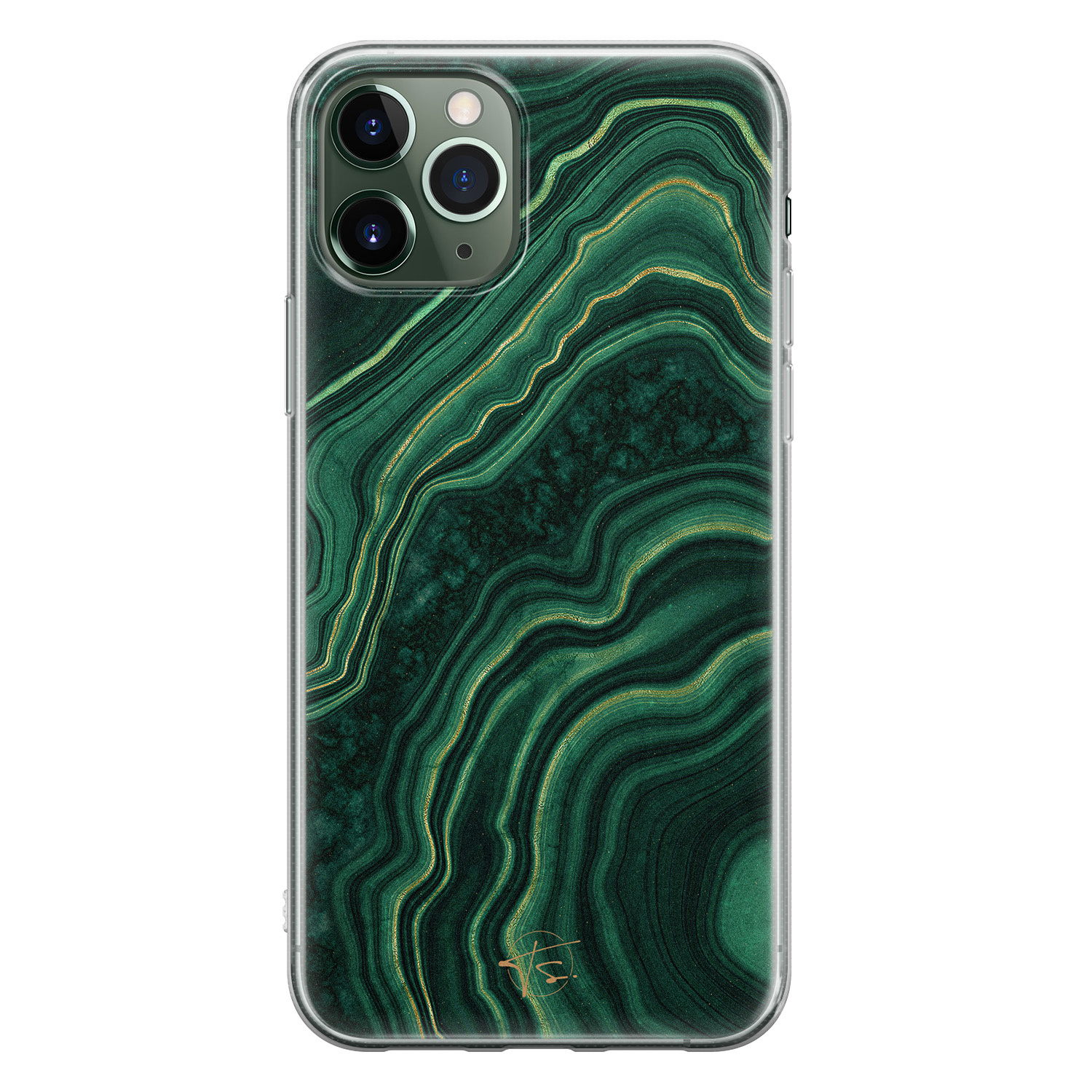 Telefoonhoesje Store iPhone 11 Pro Max siliconen hoesje - Agate groen