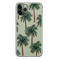 Telefoonhoesje Store iPhone 11 Pro Max siliconen hoesje - Palmbomen