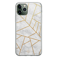 Telefoonhoesje Store iPhone 11 Pro Max siliconen hoesje - Geometrisch marmer