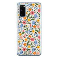 Telefoonhoesje Store Samsung Galaxy S20 siliconen hoesje - Romantische bloemen