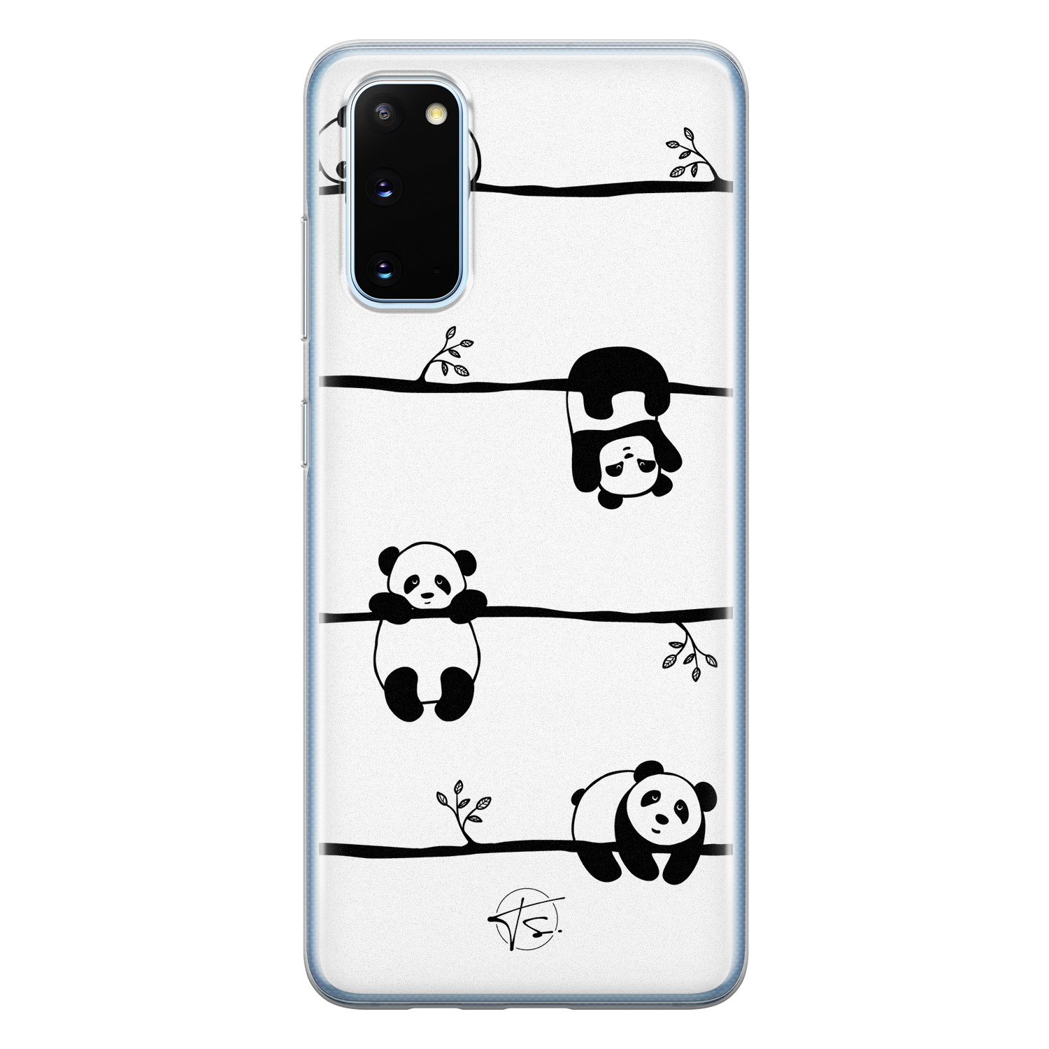 Telefoonhoesje Store Samsung Galaxy S20 siliconen hoesje - Panda