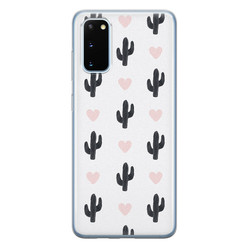 Leuke Telefoonhoesjes Samsung Galaxy S20 siliconen hoesje - Cactus love