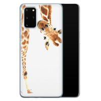 Leuke Telefoonhoesjes Samsung Galaxy S20 Plus siliconen hoesje - Giraffe peekaboo