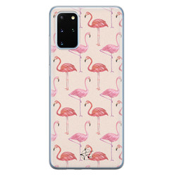 Telefoonhoesje Store Samsung Galaxy S20 Plus siliconen hoesje - Flamingo