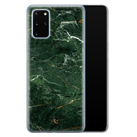 ELLECHIQ Samsung Galaxy S20 Plus siliconen hoesje - Marble jade green