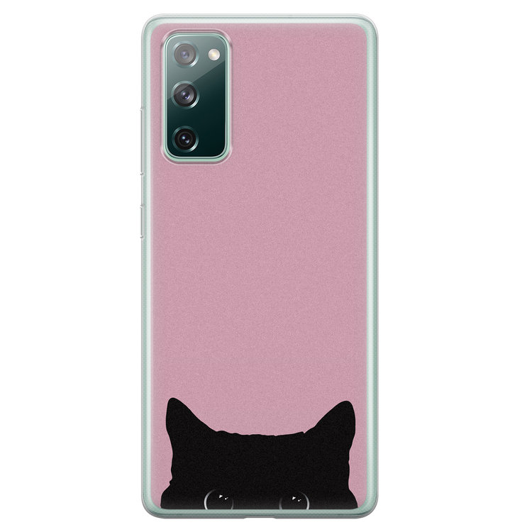 Telefoonhoesje Store Samsung Galaxy S20 FE siliconen hoesje - Zwarte kat