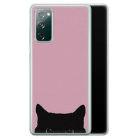 Telefoonhoesje Store Samsung Galaxy S20 FE siliconen hoesje - Zwarte kat