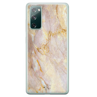 ELLECHIQ Samsung Galaxy S20 FE siliconen hoesje - Stay Golden Marble