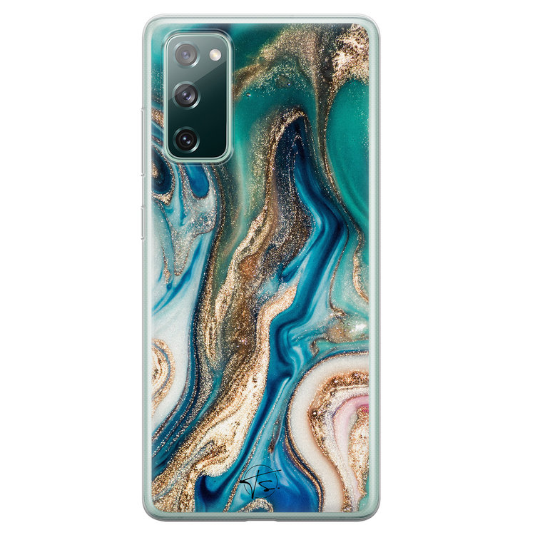 Telefoonhoesje Store Samsung Galaxy S20 FE siliconen hoesje - Magic marble