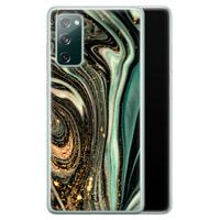 ELLECHIQ Samsung Galaxy S20 FE siliconen hoesje - Marble Khaki Swirl