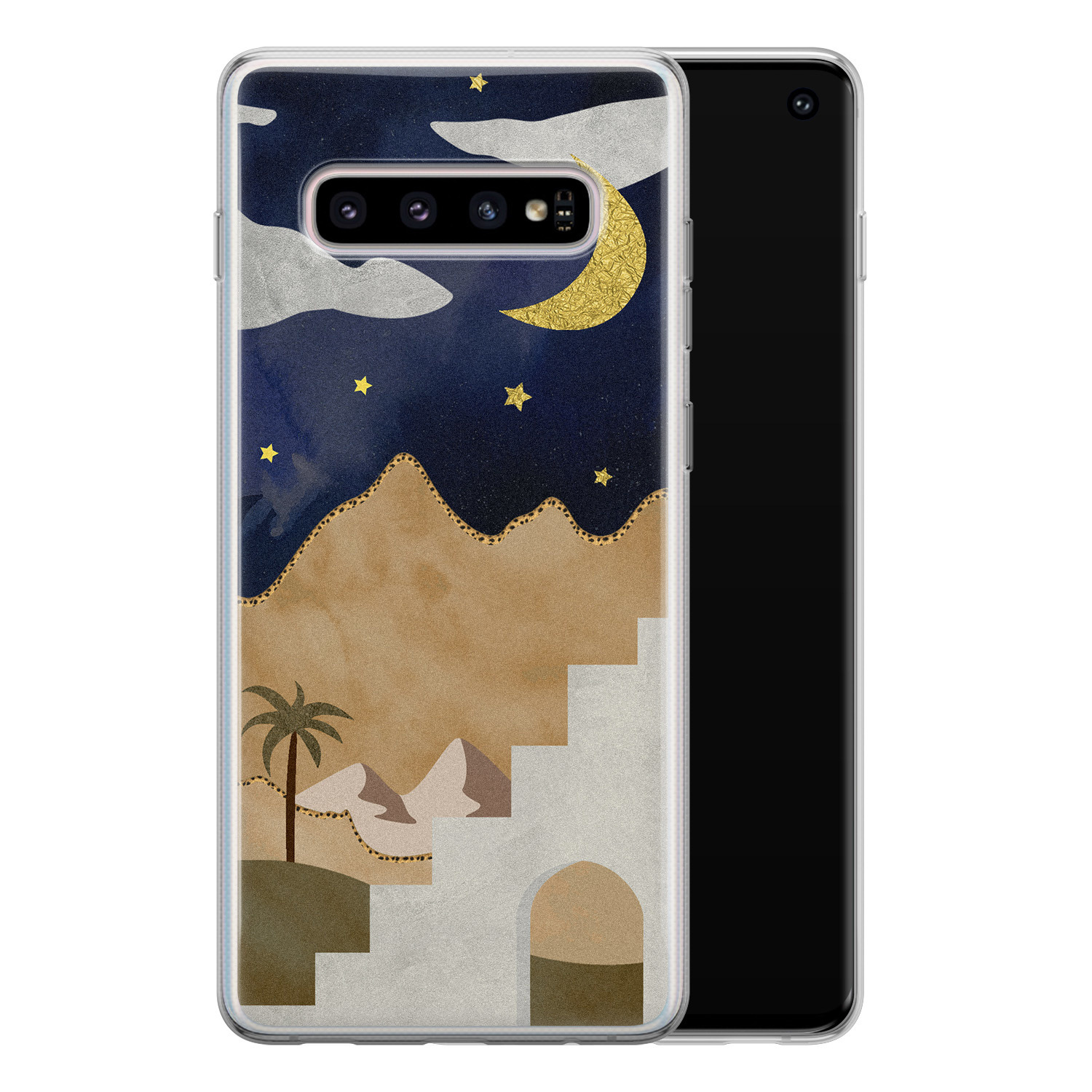 Leuke Telefoonhoesjes Samsung Galaxy S10 siliconen hoesje - Desert night