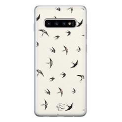 Telefoonhoesje Store Samsung Galaxy S10 siliconen hoesje - Freedom birds