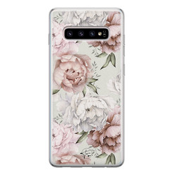 Telefoonhoesje Store Samsung Galaxy S10 siliconen hoesje - Classy flowers