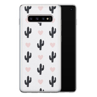 Leuke Telefoonhoesjes Samsung Galaxy S10 siliconen hoesje - Cactus love