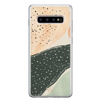 Telefoonhoesje Store Samsung Galaxy S10 siliconen hoesje - Abstract peach